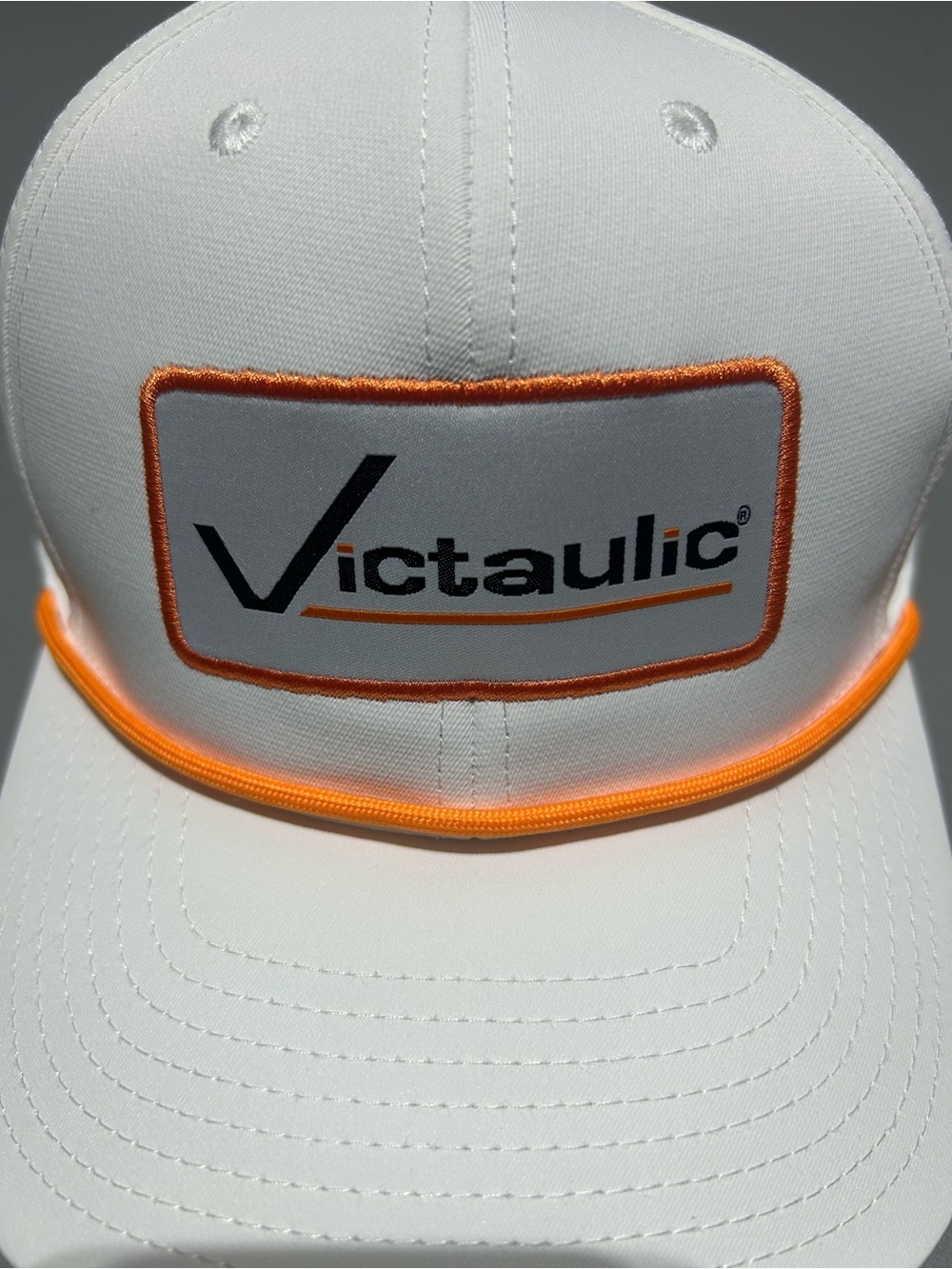(NEW) Victaulic White and Orange Hat - Picture 3 of 8